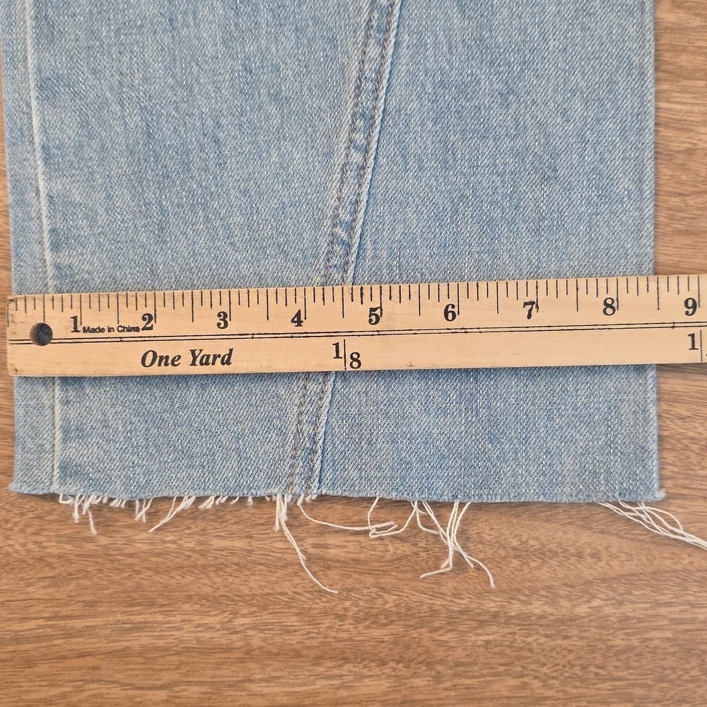 Pistola Forever Jeans Light Flared High Rise Light Wash Size 26 NWOT Raw Hem - Picture 14 of 16